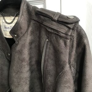 Raison D'etre Vegan-suede Asymmetric-zip Moto Jack